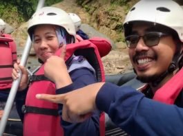 rafting Banten, arung jeram Ciberang, wisata petualangan Lebak