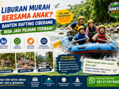 Liburan Murah Bersama Anak? Banten Rafting Ciberang Bisa Jadi Pilihan Terbaik! Ingin liburan murah bersama anak tanpa mengurangi keseruan? Banten Rafting Ciberang menawarkan wisata alam yang aman, menyenangkan, dan cocok untuk keluarga dengan berbagai pilihan aktivitas. Gambar dibuat dengan chatGPT.