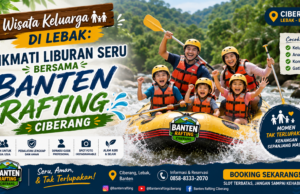 Wisata Keluarga di Lebak: Nikmati Liburan Seru Bersama Banten Rafting Ciberang Sedang mencari wisata keluarga di Lebak? Nikmati pengalaman rafting di Sungai Ciberang bersama Banten Rafting. Aman untuk pemula, cocok untuk keluarga, komunitas, dan rombongan sekolah. Gambar dibuat oleh ChatGPT.